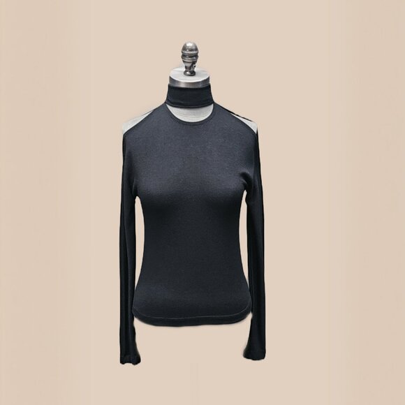 Marie Saint Pierre Long Sleeve Open Shoulders and High Neck Top - Picture 1 of 4